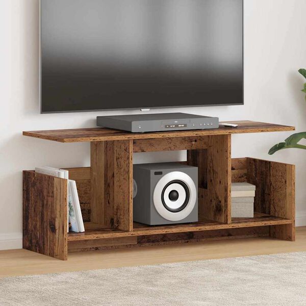 vidaXL Supporto TV Legno vecchio 102 x 35 x 45 cm Legno multistrato