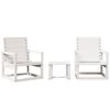 vidaXL Set Salotto da Giardino 3 pz Bianco in Legno Massello di Pino