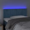 vidaXL Testiera a LED Blu Scuro 100x5x78/88 cm in Velluto