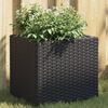 vidaXL Fioriere da Giardino 2 pz Nere 36x30x32 cm in Polyrattan