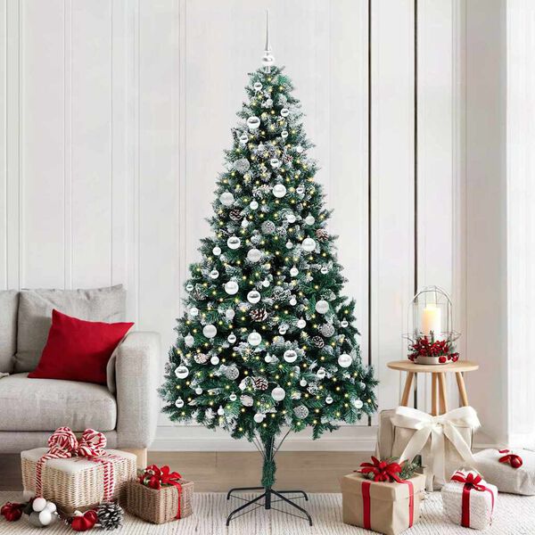 vidaXL Albero di Natale artificiale con 300 LED Verde 210 cm