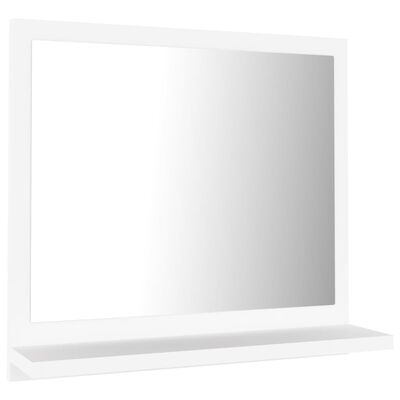 vidaXL Specchio da Bagno Bianco 40x10,5x37 cm in Legno Multistrato