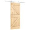 vidaXL Porta scorrevole 85 x 210 cm Naturale e Bianco