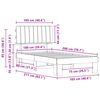 vidaXL Letto con Testiera Rivestita Talpa 100 x 200 cm Pino massello