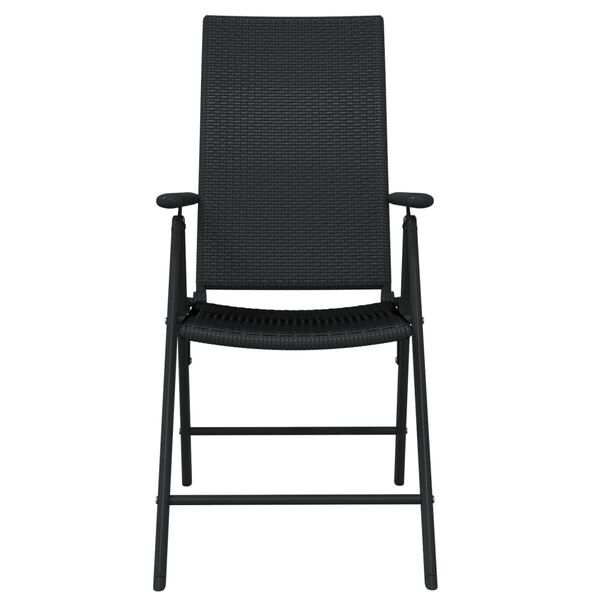 vidaXL Set da Pranzo da Giardino 7 pz Nero