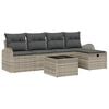 vidaXL Set di divani 6 pz Grigio chiaro polyrattan