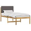vidaXL Letto con Testiera Rivestita Bianco lavato e grigio chiaro