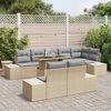 vidaXL Set Divano da Giardino 9 pcs Beige Poly Rattan