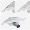 vidaXL Scarico Doccia Triangolare 2 in 1 Argento 32 x 32 x 7,5 cm