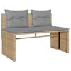 vidaXL Set Divano da Giardino 4 pz con Cuscini Beige in Polyrattan
