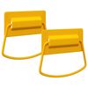vidaXL Maniglie per Armadi 2 pcs Giallo senape 85 x 45 mm Metallo