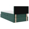 vidaXL Letto con Contenitore Verde Scuro 100 x 200 cm Velluto