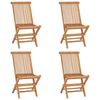 vidaXL Set da Pranzo Pieghevole per Esterni 5pz Legno Massello di Teak