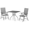 vidaXL Set da Pranzo da Giardino 3 pz in Acciaio Antracite
