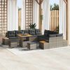 vidaXL Set Divano da Giardino 13 pcs Grigio polyrattan