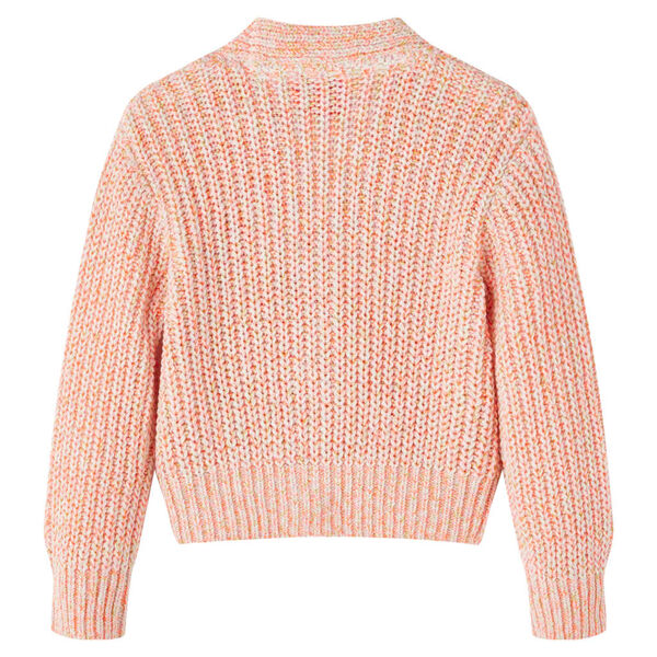 Cardigan da Bambina Lavorato a Maglia Rosa Misto 128