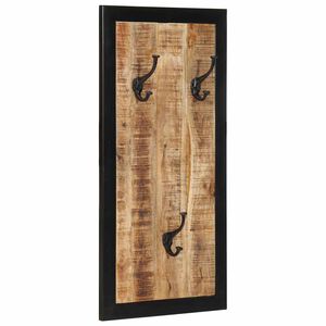 vidaXL Appendiabiti 40x2x80 cm in Legno Massello Grezzo di Mango
