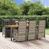 vidaXL Set da Pranzo da Giardino 7 pz con Cuscini in Polyrattan Grigio