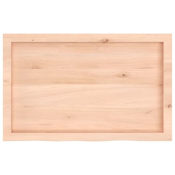 vidaXL Piano Bagno 80x50x(2-4) cm in Legno Massello Non Trattato