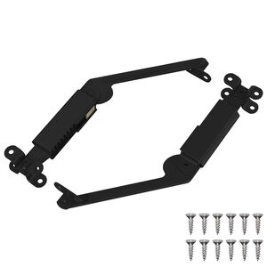 vidaXL Cerniera a supporto per coperchio 2 pcs Nero 192 x 32 x 50 mm