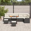 vidaXL Set Divano da Giardino 9 pcs Nero polyrattan