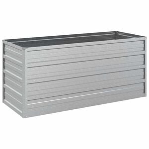 vidaXL Letto Rialzato Giardino 100x40x45 cm in Acciaio Zincato Argento