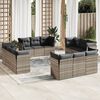 vidaXL Set Divano Giardino 12 pz con Cuscini Grigio Chiaro Polyrattan