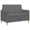 vidaXL Divano con Storage Grigio Scuro 122 x 78 x 87 cm Poliestere