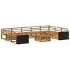vidaXL Set di divani da esterno 10 pz Naturale