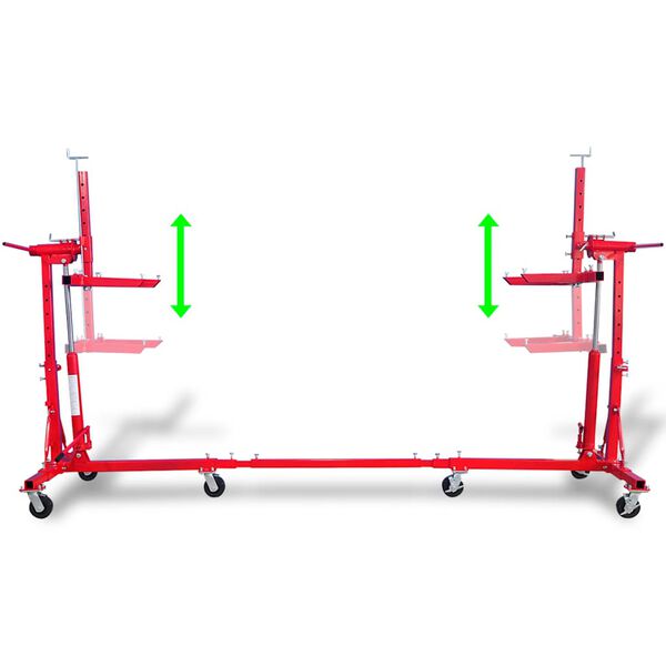 vidaXL Posizionatore per Ruotare la Carrozzeria Rosso