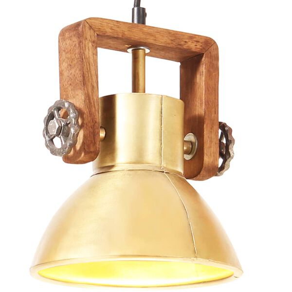 vidaXL Lampada a Sospensione Industriale 25 W Ottone Rotonda 19 cm E27