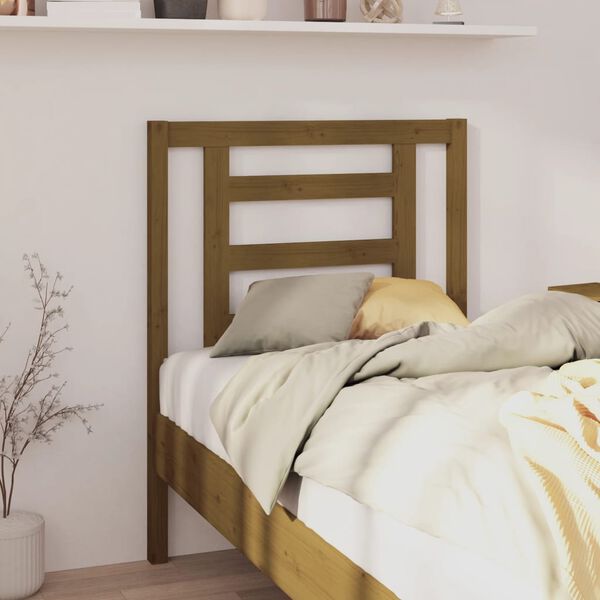 vidaXL Testiera per Letto ambra 81x4x100 cm in Legno Massello di Pino