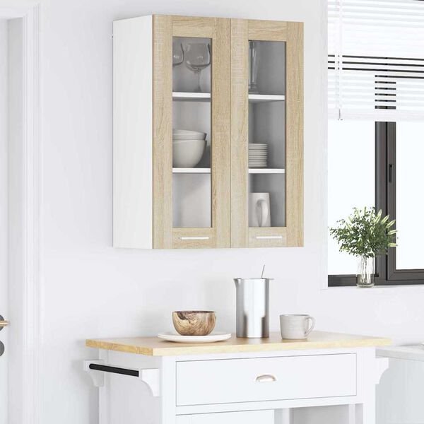 vidaXL Armadio pensile Rovere Sonoma 60 x 31 x 80 cm Legno multistrato