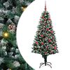 vidaXL Albero di Natale artificiale con 150 LED Verde 150 cm