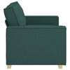 vidaXL Divano a 2 posti Verde scuro 160x78x84 cm in tessuto