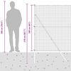 vidaXL Recinzione con Posto Argento 1,6 x 10 m Acciaio e PVC