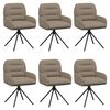 vidaXL Sedie da pranzo girevoli 6 pcs Similpelle Cappuccino