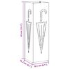 vidaXL Supporto per Ombrellone Bianco 15,5 x 15,5 x 49 cm Metallo