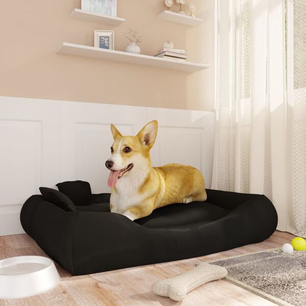 vidaXL Cuccia per Cani con Cuscini Nero 89x75x19 cm in Tessuto Oxford