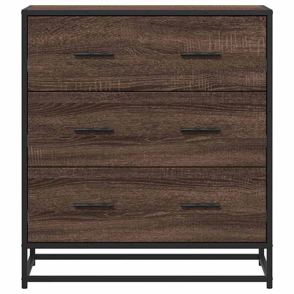 vidaXL Credenza Rovere Marrone 68x35x76 cm in Truciolato e Metallo