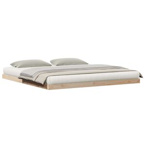 vidaXL Struttura letto a pavimento Naturale 213,5 x 184 x 9 cm