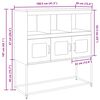 vidaXL Credenza Bianca 100,5x39x107 cm in Acciaio Laminato a Freddo