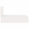 vidaXL Struttura Letto Pouf con Materasso Bianco 120x200 cm Similpelle