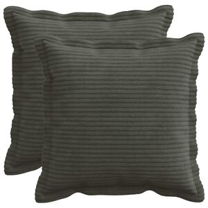 vidaXL Federa 2 pz HOUTEN Antracite 30 x 30 cm corduroy