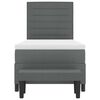 vidaXL Letto a molle con materasso Grigio scuro 100 x 200 cm Tessuto