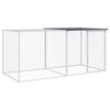 vidaXL Gabbia per polli con tetto antracite 203x98x90 cm in acciaio zincato