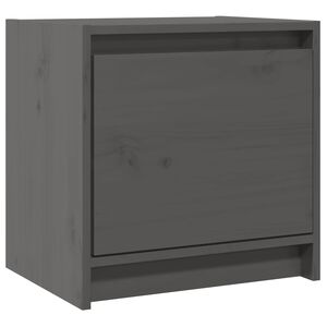 vidaXL Comodini 2 pz Grigi 40x30,5x40 cm in Legno Massello di Pino