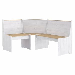 vidaXL Panca Angolare REINE 151 cm in Legno di Pino ambra e Bianco