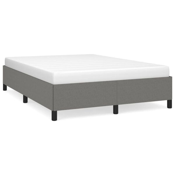 vidaXL Giroletto senza Materasso Grigio Scuro 140x190 cm Tessuto