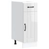 vidaXL Base da Cucina Lucca Bianco Lucido in Legno Multistrato
